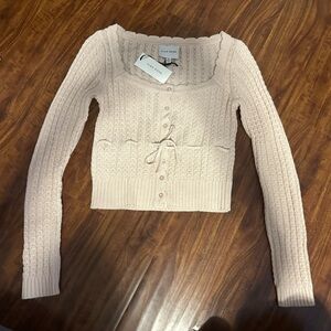 Pink Rose Light Pink Sweater